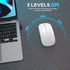 AIKOKOK 5.2 2.4G Wireless Bluetooth Mouse, Rechargeable, Dual Mode Bluetooth & USB, LED Lights, Slim, Silent, Portable