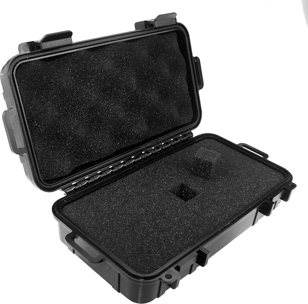 8'' Small Case with Customizable Foam Insert, IP67 Waterproof Hard Carrying Case for Portable Electronics, 8.6" x 4.9"