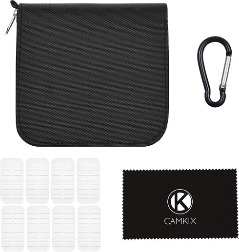 Memory Card Case, Fits up to 88x SD, Micro SD, CF, Holder with 88 Slots, Travel and Storage, Black