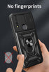 TCL 30 XE 5G Case with Magnetic Kickstand, Military-Grade Armor, Lens Protector & 2-Pack Tempered Glass - Black