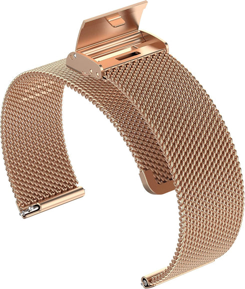 Adjustable Band Compatible with Lyaarka Watch, Metal Mesh Stainless Steel Wristbands Replacement Bands for Smartwatch