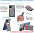 Dockem Wallet Case for iPhone 11, Built-in Metal Plate for Magnetic Mounting & 2 Card Holders (Blue & Grey)
