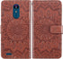 Phone Case for LG Aristo 2 3 Plus/Rebel 4 LTE/Tribute Empire Dynasty/Zone 4 with Tempered Glass Protector - Brown