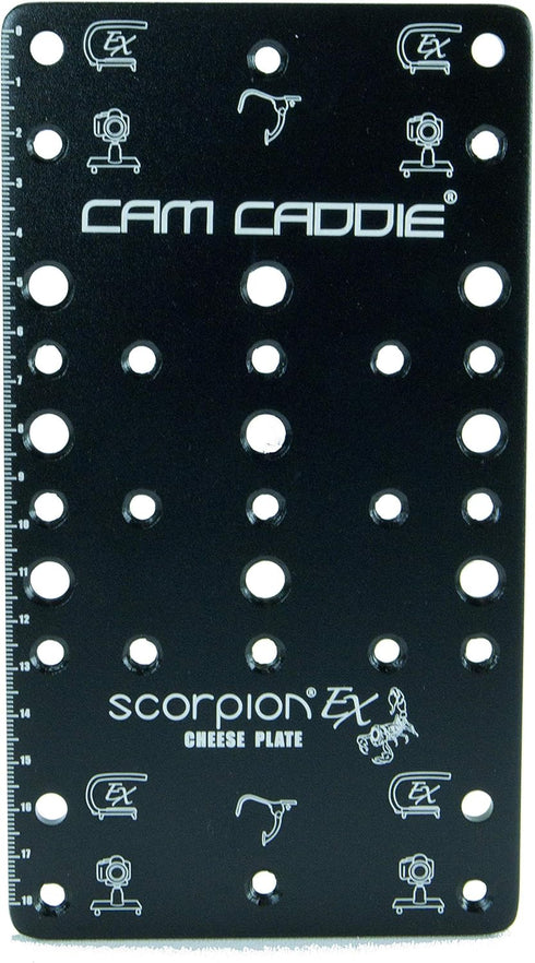 Scorpion EX Photo Video Cheese Plate/Tripod Mount, Heavy Duty Aluminum, 21 ¼”-20 and 9 3/8"-16 Holes