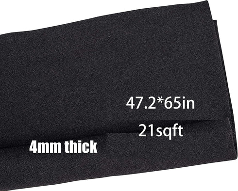 Speaker Box Carpet Fabric Black for Car Trunk Subwoofer Interior Cover Roll - 47 X 65 in