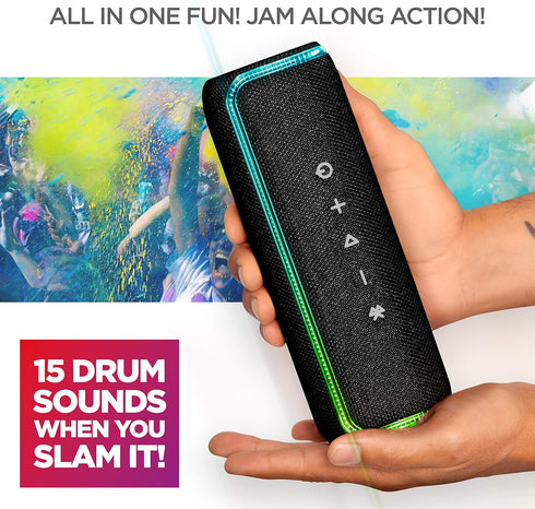 ION Audio Slam Jam-IPX7 Waterproof Bluetooth Speaker with Microphone, Rechargeable Battery, Aux Input