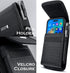 PiTau Black Nylon Holster for iPhone 15, 14, 13, 12, 11, XR - Cell Phone Belt Holder Case with Clip (Fits with Case)