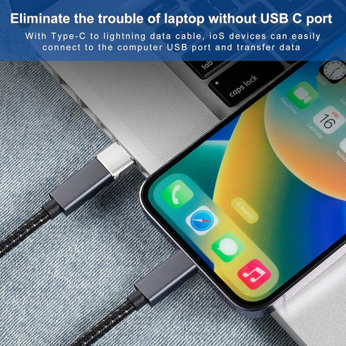USB Male to USB C Adapter 4 Packs, USB to Type C Super Fast Charging/Transfer and OTG Function, Compatible with iPhone