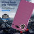 Galaxy Xcover 6 Pro Case with Built-in Screen Protector, 3-Layer Durable Shockproof Armor Drop Protection, Wine Red/Pink