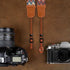 Padwa Lifestyle Camera Strap - 2" Cowhide Head Straps for Photographers, Adjustable Vintage Jacquard Cotton Neck Straps