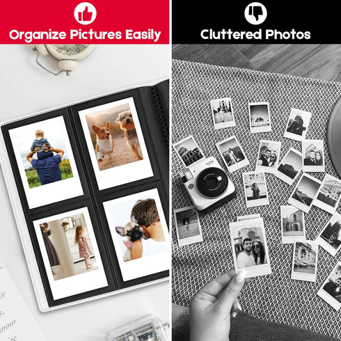 Ablus Mini Photo Album for Fujifilm Instax Mini Camera, Polaroid Snap, Z2300, SocialMatic & Zip Instant Cameras (160