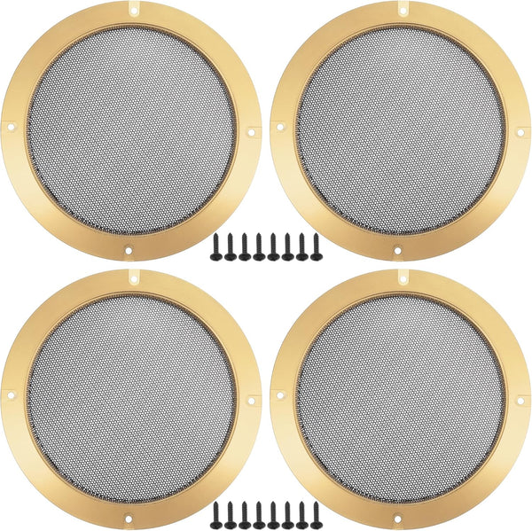 ACROPIX Universal 6.5" Car Speaker Grills Cover Mesh, Round 6.5 Inch Audio Speaker Subwoofer Guard Protector Case with