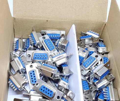 PC Accessories - DB9 Female D-Sub Solder Type Connector, 50-PACK