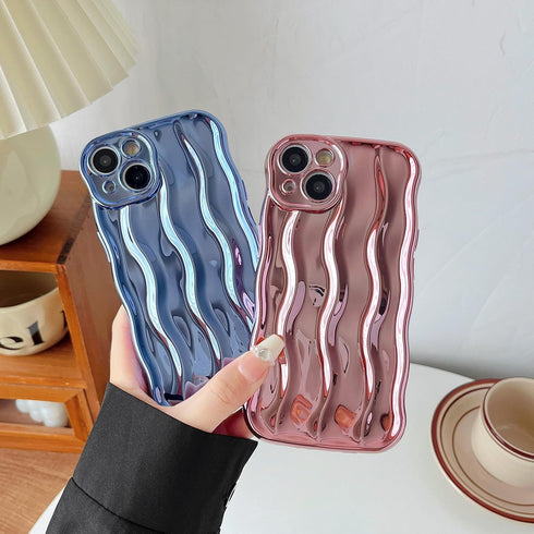 Caseative Water Ripple Pattern Soft Case for iPhone 11 (Light Pink)