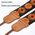 Ends,2" Padwa Lifestyle Hollow Crochet Orange Daisy Camera Strap - Double Layer Cowhide Cotton Vintage Camera Straps