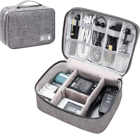 Electronics Organizer Travel Universal Cable Organizer Bag - Waterproof Storage Cases for Cable, Charger, Phone, USB,