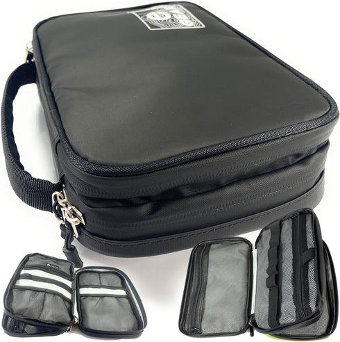 Electronics Organizer - Waterproof Travel Case (Black) for Accessories