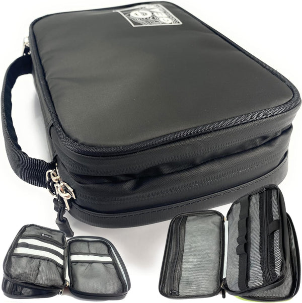 Electronics Organizer - Waterproof Travel Case (Black) for Accessories