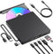 Kadlun External CD DVD Drive for Laptop, USB 3.0 Optical Disc Drive,4 USB