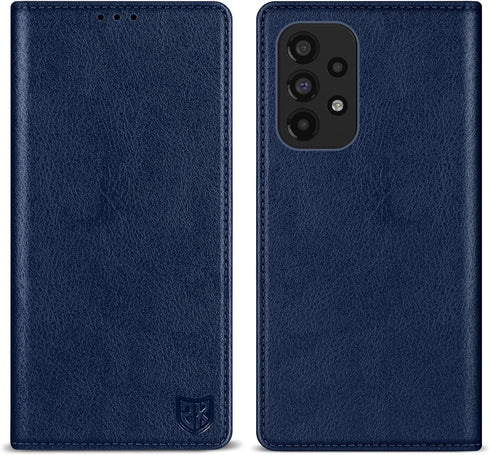 ZZXX Samsung Galaxy A53 5G Wallet Case, RFID Blocking Card Slot, Magnetic Leather Flip Fold Cover