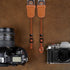Padwa Lifestyle Camera Strap - 2" Wide Double Layer Cowhide Cotton Strap, Vintage Jacquard Embroidery for DSLR Cameras