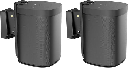ynVISION.DESIGN Adjustable Wall Mount Bracket for Sonos One, One SL, and Play:1 Speaker | 2 Pack | Black