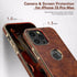 LOHASIC iPhone 13 Pro Max Case - Vintage Leather Thin Slim Luxury PU Soft Flexible Bumper Protective Cover