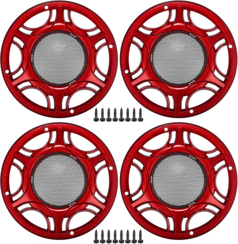 ACROPIX Pack of 4 Universal 6" Car Speaker Grills Cover Mesh Round Audio Speaker Protector Case