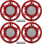 ACROPIX Pack of 4 Universal 6" Car Speaker Grills Cover Mesh Round Audio Speaker Protector Case