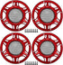 ACROPIX Pack of 4 Universal 6" Car Speaker Grills Cover Mesh Round Audio Speaker Protector Case