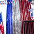 LOLStar 4th of July Decorations, 3 Pack Red White Blue Tinsel Foil Fringe Curtains, Photo Booth Prop Streamer Backdrop