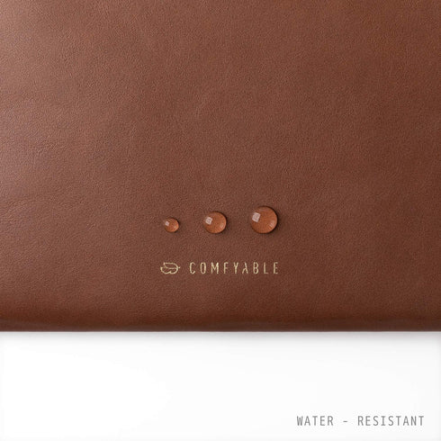 Comfyable Slim Protective Laptop Sleeve, Compatible with 13/13.3/14 Inch MacBook Air & Pro, Brown PU Leather Cover