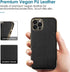 LOHASIC Leather Case for iPhone 13 Pro Max – Slim Soft Luxury Chrome Edge Cover, Business Designer Case for Men Women -