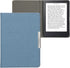 kwmobile 2E 4 Cover Compatible with Kobo Clara / Tolino Shine - Case for E-Reader - Denim Look Fabric Flip Case - Blue