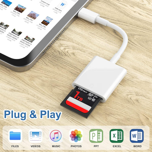 USB C SD Card Reader, USB 3.0 High Speed to SD Card Adapter for iPhone 15 Pro Max, MacBook Pro/Air, Galaxy S23/S24
