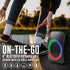 QFX PBX-126 TWS Bluetooth Portable Speaker - 10-Watt with 4” Woofer, FM Radio, LED Lights, AUX, USB, TF Input (Black)