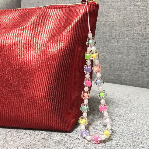 Beaded Mobile Phone Lanyard Wrist Strap, Y2K Cute Phone Charms for Women, Anti-Lost Chains