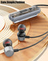 ZXQ Lapel-Clip Neckband Bluetooth Earbuds with Microphone,Magnetic Clip in-Ear Wireless Headphone Earphone