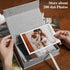 Photo Storage Box 4x6, Linen Memory Box for Photos, Certificates, Scrapbooking Supplies, Keepsakes, Jewelry
