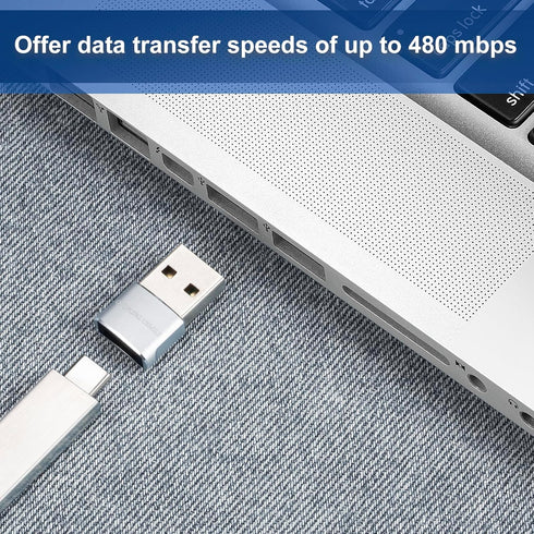 USB Male to USB C Adapter 6 Packs,USB to Type C Super Fast Charging/Transfer and OTG Function. Compatible with iPhone15 14 13 Plus Pro Max,iPad Pro Air 4 Mini 6 Almost USB Devices