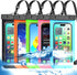 5 Pack Multicolor Waterproof Phone Pouch for Large Phones (IP68) - Dry Bag for Apple iPhone, Samsung, up to 7.5"