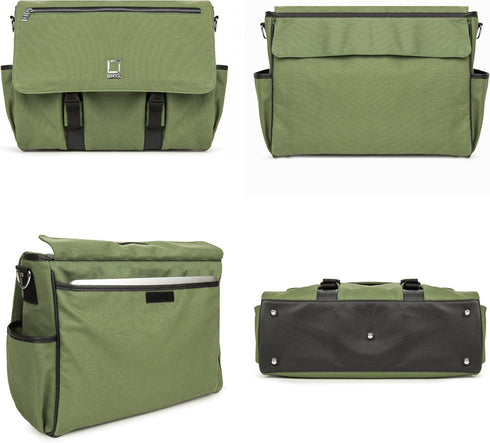 Lencca Waterproof Shoulder Messenger Camera Bag with Laptop Compartment for DSLR, Mirrorless Cameras