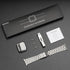 iiteeology Apple Watch Band 45mm Series 9 8 7, Upgraded Stainless Steel Band with iWatch Screen Protector Case for Men