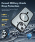 FNTCASE iPhone 15 Plus Case: Slim Magnetic Clear, Military Grade, Shockproof, Anti-Yellowing, with Lens & Screen