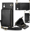 iPhone XR Zipper Leather Wallet Case (6.1-Inch) - 3-in-1 Crossbody Bag with Card Holder & Adjustable Anti-Theft Strap