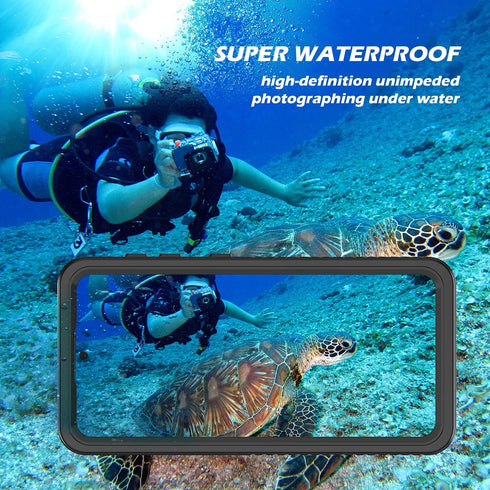 Samsung Galaxy S21 Waterproof Case, IP68 Certified Dustproof Shockproof Rugged Cover with Built-in Screen Protector