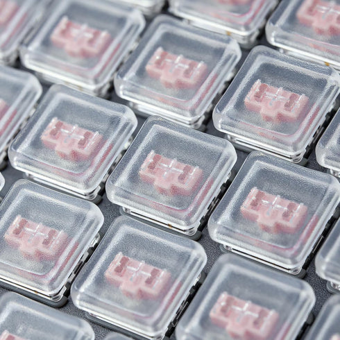 Chocfox Keycaps Low Profile PBT Keycaps for Kailh Chocolate Switch Mechanical Keyboard (Frosted Transparent White,