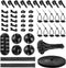 Cable Management Organizer Kit, 2 Cable Sleeve Split with 41 Self Adhesive Cable Clips, 100 Fastening Cable Ties