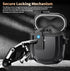 Olytop for Google Pixel Buds Pro Case 2022 with Lock Clip & Cleaner Pen, Rugged Armor Shockproof Protective Hard Cover Skin with Carabiner Men Women for Google Pixel Buds Pro Cases - Black