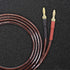 XMSJSIY HIFI OFC Speaker Wire with Spade to Banana Plug Jumper Cable, 4 Banana to 4 Y-shaped Fork Plug (2M)